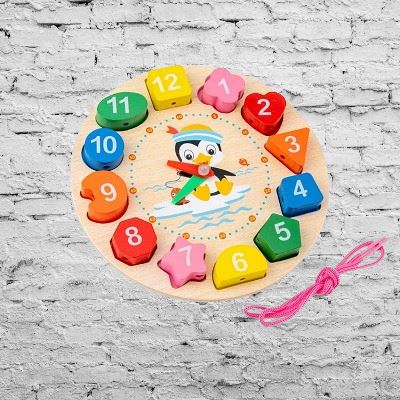Jouet en Bois - WoodenToys™ - Horloge - Jouet pour Enfant