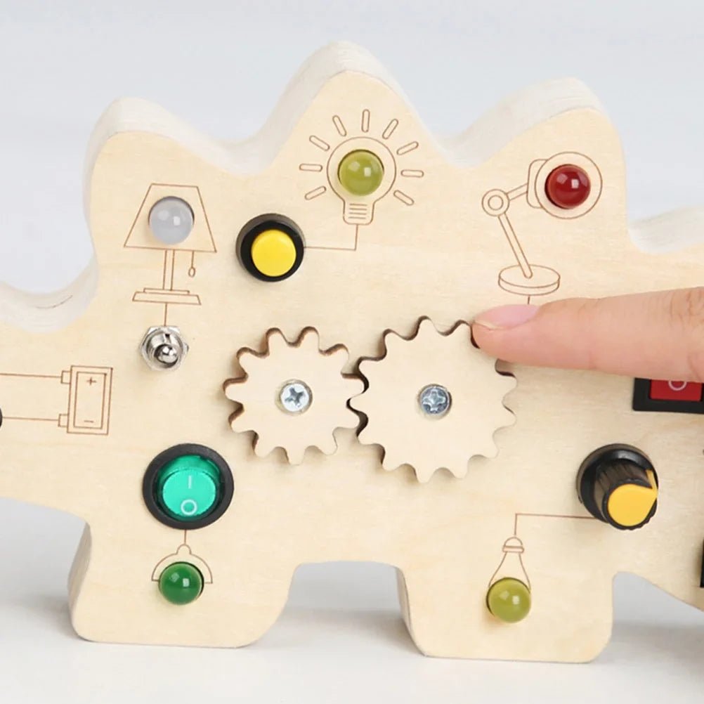 Tableau Montessori - BusyBoardCircuit™ - Dinosaure - Jouet pour Enfant