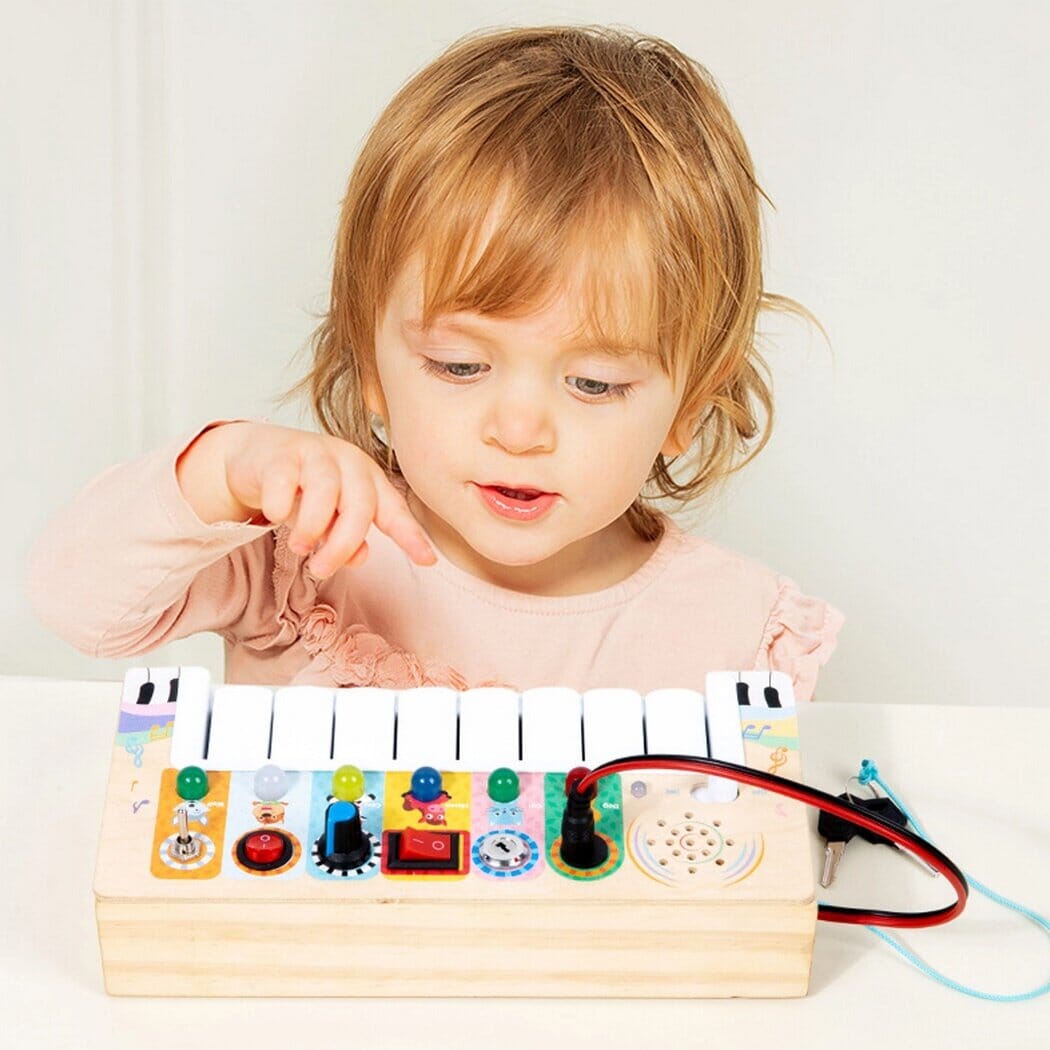 Tableau Montessori - BusyBoardCircuit™ - Piano - Jouet pour Enfant