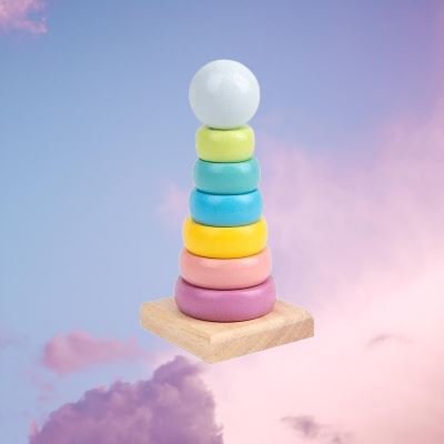 Jouet en Bois - WoodenToys™ - Tour Macaron - Jouet pour Enfant