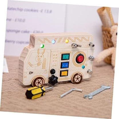 Tableau Montessori - BusyBoardCircuit™ - Camion de pompier - Jouet pour Enfant