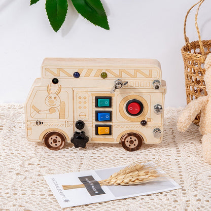 Tableau Montessori - BusyBoardCircuit™ - Camion de pompier - Jouet pour Enfant