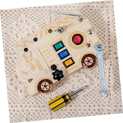 Tableau Montessori - BusyBoardCircuit™ - Camion de pompier - Jouet pour Enfant