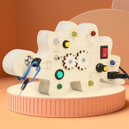 Tableau Montessori - BusyBoardCircuit™ - Dinosaure - Jouet pour Enfant