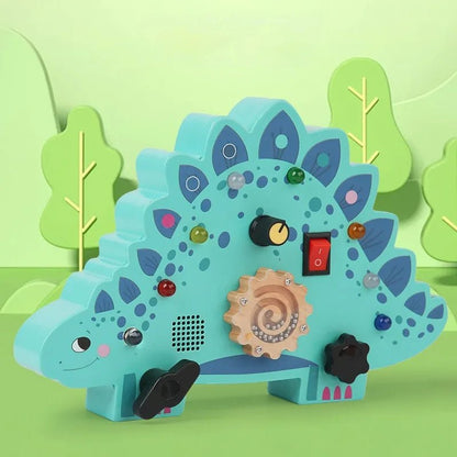 Tableau Montessori - BusyBoardCircuit™ - Stégosaure - Jouet pour Enfant