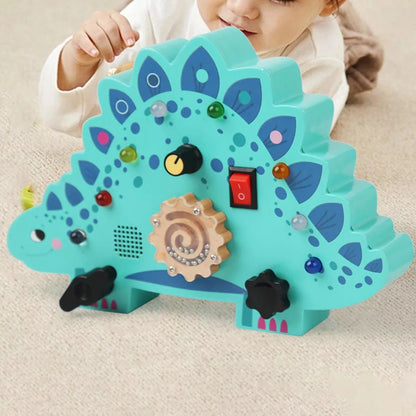 Tableau Montessori - BusyBoardCircuit™ - Stégosaure - Jouet pour Enfant