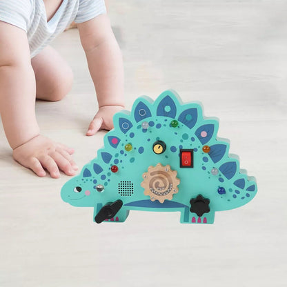 Tableau Montessori - BusyBoardCircuit™ - Stégosaure - Jouet pour Enfant